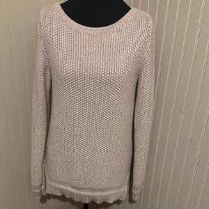 White House Black Market Light  Gold Beige Sweater Size Small